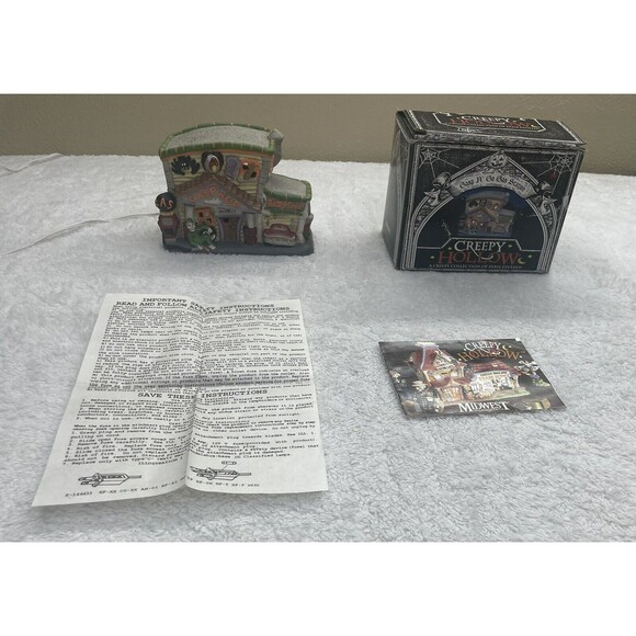 Midwest Of Cannon Falls Creepy Hollow Gasp N Go Mini Auto Shop Halloween*Works** - Picture 4 of 16